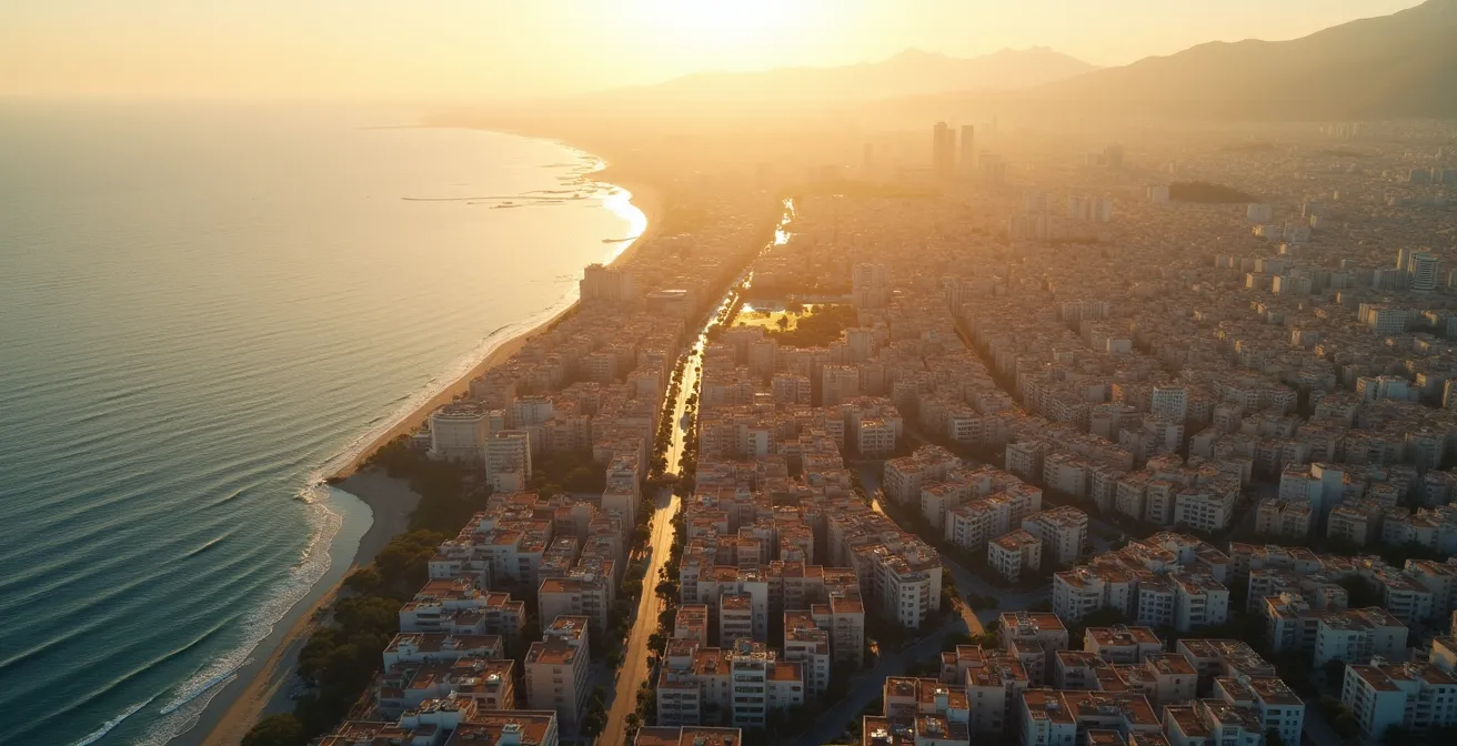 Carte conceptuelle du maillage territorial des serruriers dans une grande ville méditerranéenne