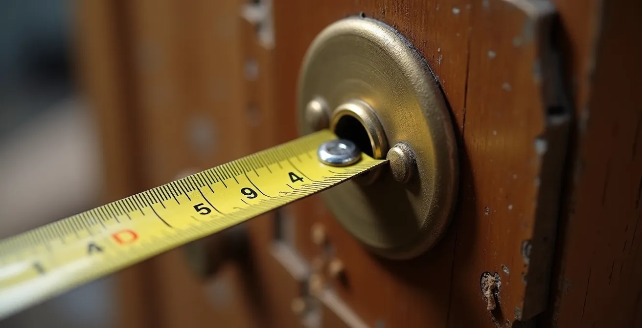 Guide technique de mesure d'un cylindre de serrure pour installation