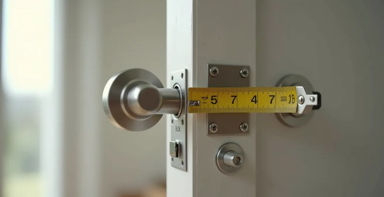 Mesure précise d'un cylindre depuis l'axe de la vis de fixation