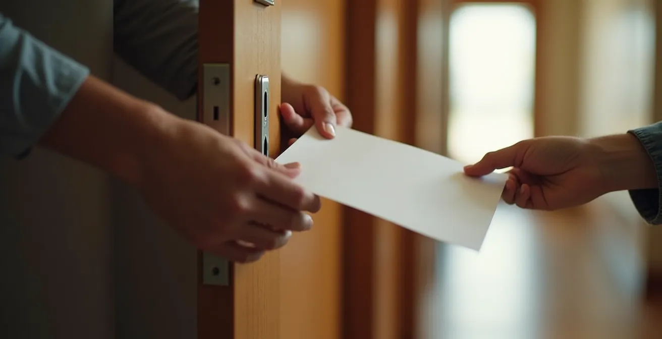 Démonstration de la technique de la radio pour ouvrir une porte claquée