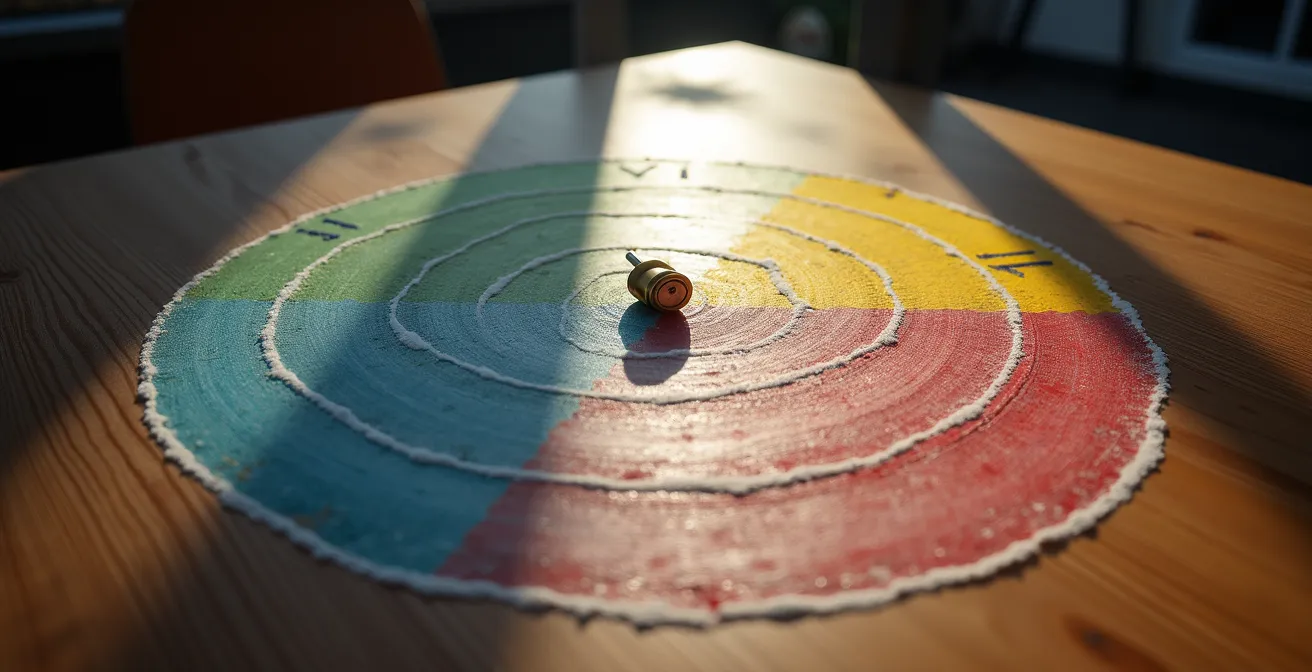 Carte schématique des zones d'intervention d'un serrurier avec cercles concentriques