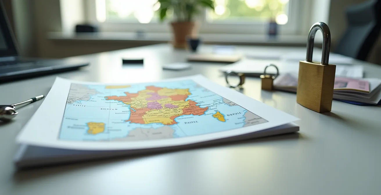 Carte de France montrant les variations de prix des serruriers par région avec zones colorées