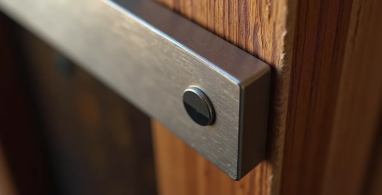 Démonstration visuelle de l'effet de levier sur une porte avec force appliquée en différents points