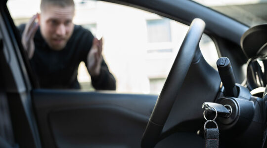 Clés oubliées à l’intérieur de la voiture